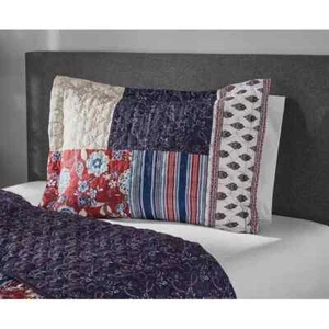 Mainstays Reversible Multicolor Vintage Americana Patchwork Quilt Sham King NWT - Picture 1 of 5
