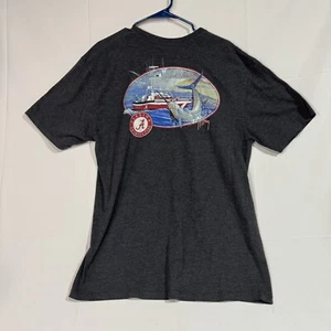 ALABAMA Crimson Tide Guy Harvey T-Shirt anthrazit grau XL Marlin Angeln - Bild 1 von 3