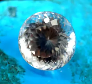 7.40 CT Natürlich Zertifiziert Weißer Saphir Rund Schliff Edelstein - Picture 1 of 8
