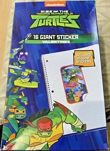 Rise of Ninja Turtles Valentinstag mit 16 RIESENAUFKLEBER Valentinstag Neu - Bild 1 von 1