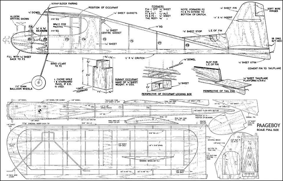 Paageboy plan free flight model - Image 1 of 1