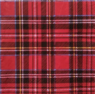 Scottish Tartan Plaid Luncheon Paper Napkins Pack Of 20 - Image 1 of 2