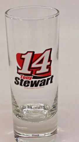 NASCAR #14 Tony Stewart Tall Cordial Shot Glass, NEW Cover