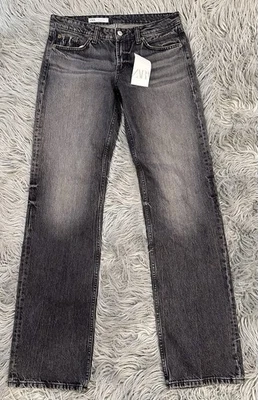 Jeans ZARA Negro Gris Pierna Ancha Talla 6 Nuevos con Etiquetas (33x36) Foto 1 de 3