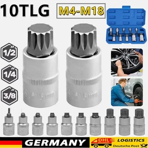 NEU M4-M18 STECK NUSS SET STECKSCHLÜSSEL-SATZ 1/2 INNEN VIELZAHN NÜSSE WERKZEUG - Bild 1 von 21