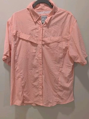 Camisa de pesca Bimini Bay para hombre talla XL ventilada manga larga coral malla bolsillos  Foto 1 de 4
