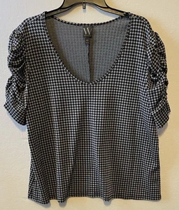 Top donna Worthington nero e bianco con pied de poule taglia XXL - Foto 1 di 7