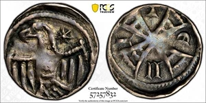 Belgium BRABANT Silver  (1235-1261) DENIER PCGS XF45 HAECK-158.TOP GRADED (32) - Picture 1 of 6