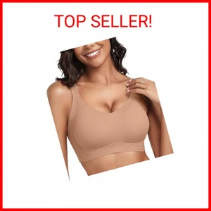 Damen Nahtloser Push Up BH Ohne Bügel Vollbedeckend Anti Durchhängen Bequem Groß - Bild 1 von 2