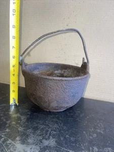 Antique Cast Iron Lead Babbitt Melting Pot Blacksmith Hit Miss #8 Insto Gas Corp - Picture 1 of 12
