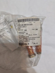 Bell helicopter 20-057-8-32D bolt Pk/ 3 New OEM - Picture 1 of 7