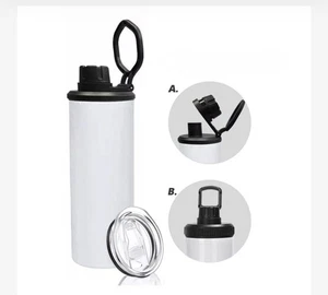 20 oz Sublimation White Skinny Tumbler Stainless Steel  - Picture 1 of 7