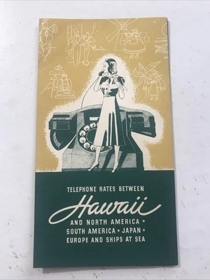 c1940 Mutual Telephone Co, Hawaii Telephone Rates from Oahu etc - Image 1 of 3