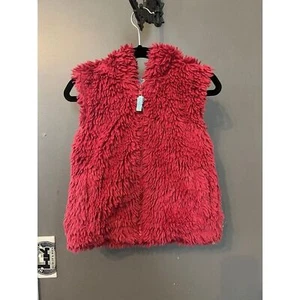 Mini boden girls size 4 5 years pink faux fur vest coat jacket - Picture 1 of 3