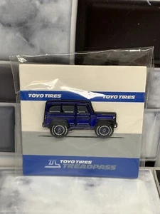 2022 LEEN CUSTOMS PIN SEMA SHOW Blue Willys Jeep Truck Car Toyo Tires Treadpass - Picture 1 of 2