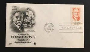 USA First Day Cover/Cachet of Horace Moses. SC# 2095 Stamp. Not Addressed. 1984. - Picture 1 of 2
