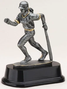 6.5" Baseball/Softball Female Batter Trophy Personalized Free - Picture 1 of 2
