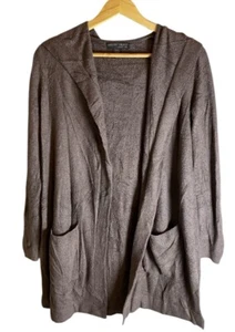 Cardigan marron à capuche côte confortable BAREFOOT DREAMS taille S - Photo 1/5
