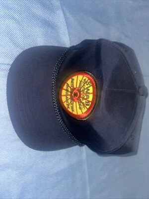 Sombrero parche vintage Swab Wagon Company gorra ajustable cuero azul correa ajustable Foto 1 de 4