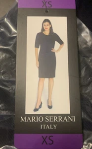 Mario Serrani Italy Women's Knit Wrinkle-Free Dress Size XS Midnight Navy - Picture 1 of 2