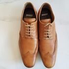BRONX British Tan Leather Men's Oxfords Wingtips Casual Shoes Size 45 11.5-12