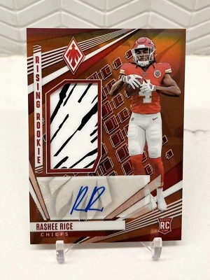 2023 RASHEE RICE #'d /99 Panini Phoenix RED RPA Rookie Gloves AUTO Chiefs SP - Image 1 of 3