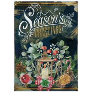 Season's Greetings Garden Flag 12x18in Cute Novelty Holiday Yard Flag Christmas - Picture 1 of 3