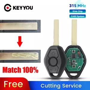 BLADE CUT by PHOTO Remote Car Key For BMW 3 5 7 Series CAS2 System 315mhz ID46 - Imagen 1 de 7