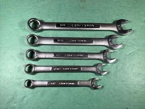 Vintage Craftsman Combination Wrench 5 Lot | 3/8" To 5/8" | -VV- Series | USA - Picture 1 of 12
