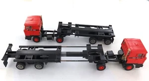 2 x HEAVY SET LARGE QUALITY LION CAR DAF EXTENDABLE CONTAINER / TRANSPORT TRUCKS - Picture 1 of 8