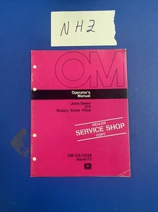 JOHN DEERE OPERATOR'S MANUAL 275 ROTARY SNOW BLOWER OM-GA10558 - Picture 1 of 8