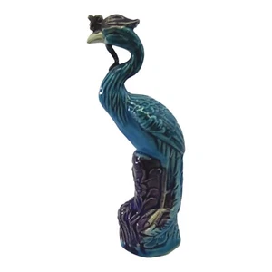 Vintage Turquoise Chinese Bird Figurine - Picture 1 of 10
