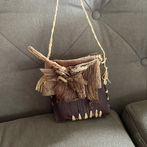 BEAUTIFUL AFRICAN OWAMBO TRIBAL ARTS HAND WOVEN Hanging BASKET Cover