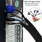 Cable Management Sleeve With Zipper Computer Power Cord Data Cable Storage ny