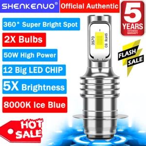 2 8000K Bright LED Headlight For Honda ATV 2002 TRX250TM A -FOURTRAX RECON Bulbs - Picture 1 of 17