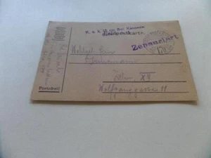 Feldpostkarte - KuK 15 cm Bel- Kanonen Ba. gestempelt / A2 - Bild 1 von 2