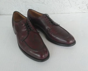 ALLEN EDMONDS BRADLEY Mens Lace-Up Merlot Burnished Calf Leather Shoes 11 AA USA - Picture 1 of 12