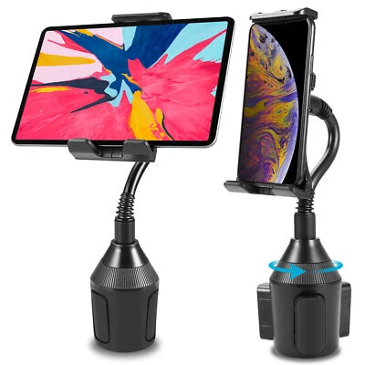 Universal Car Mount Adjustable Cup Holder Stand Cradle For iPhone iPad Tablet - Image 1 of 4