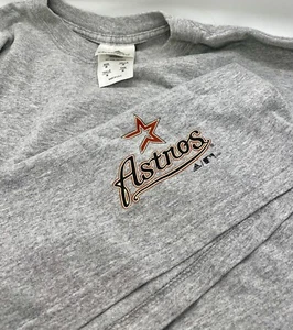 Adidas Houston Astros Medium Baseball Mens Sleeveless Muscle T-Shirt Gray Logo - Picture 1 of 10