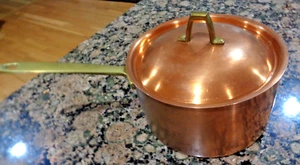 Vintage Paul Revere 1801 1776-1976 Signature Copper 2QT Covered Saucepan w/ Lid - Picture 1 of 14