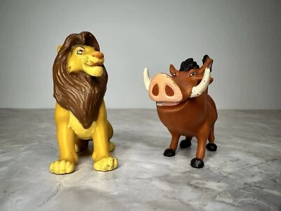 GENUINE DISNEY 'THE LION KING' FIGURES - SIMBA & PUMBAA - NEW - Image 1 of 4