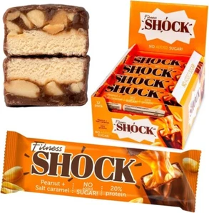 FitnesSHOCK Protein Bar 12pcs no added sugar, 20% protein, low carb (5,5g), rich - Picture 1 of 1