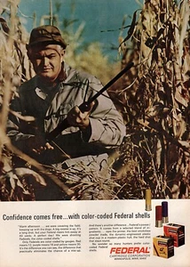 1967 Federal Color Coded Shotgun Shells Ammo Original Color Print Ad  - Picture 1 of 1