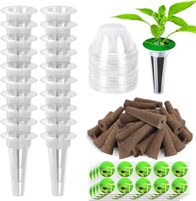 Garden Seed Pods, 48Pcs Hydroponic Pods Kit: 12 Grow Baskets,12 Grow Sponges - Image 1 of 4