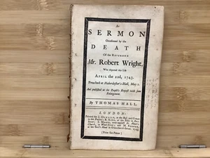 1743 A Sermon Occasioned By The Death Of The Reverend Mr. Robert Wright - Picture 1 of 8
