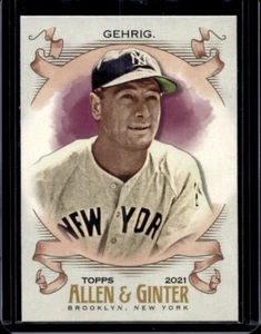 Lou Gehrig 2021 Topps Allen & Ginter - #119 - New York Yankees - Picture 1 of 2