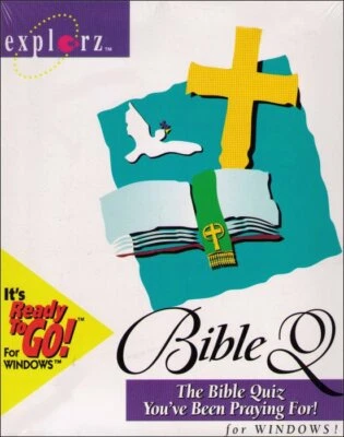 Bible Q Explorz Trivia Quiz Praying Windows PC Vintage 3.5" Disc Video Game - Image 1 of 4