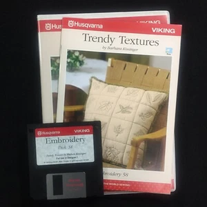 Husqvarna Viking Embroidery Designs Disk #58 Trendy Textures For Designer 1 - Picture 1 of 12