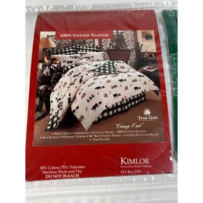 DE COLECCIÓN COLDWATER CREEK ROPA DE CAMA True Grit COLECCIÓN HOGAR FALDA DE CAMA a cuadros verdes Foto 1 de 4