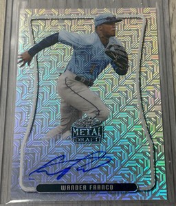 WANDER FRANCO 2020 Leaf Metal Draft  Auto BA-WF1 RC Tampa Bay Rays Silver mojo